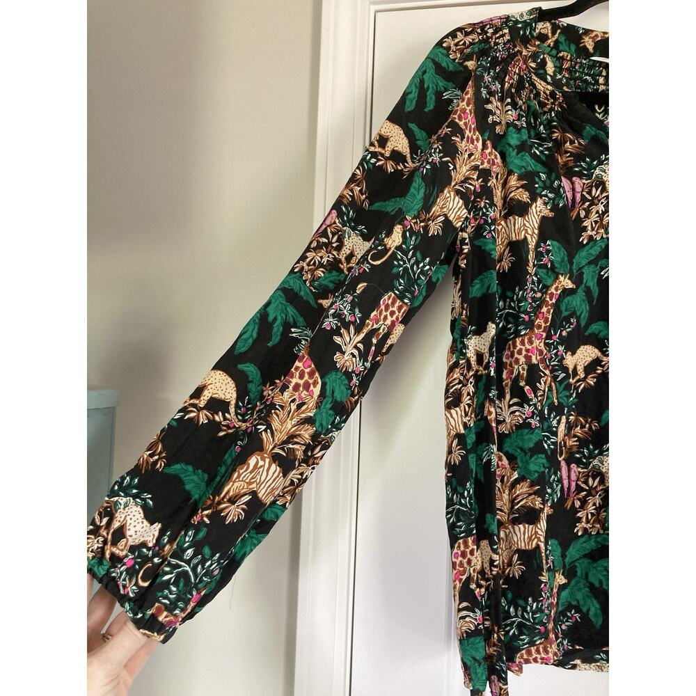 Lilly Pulitzer Elsa Silk Top Multi Dancing in the Moonligh Size Large - Picture 3 of 9